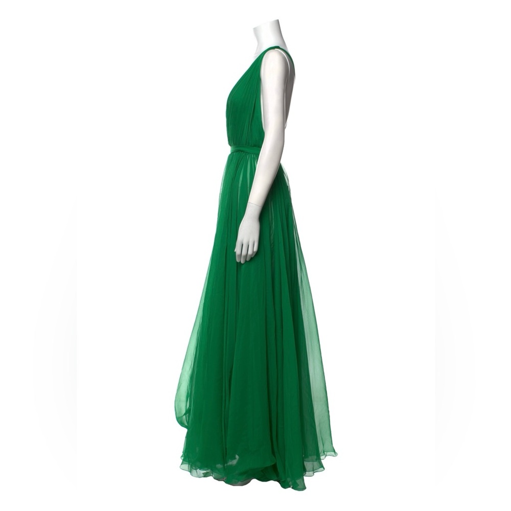 Dolce & Gabbana Green Plunge Maxi Gown - Picture 2 of 3
